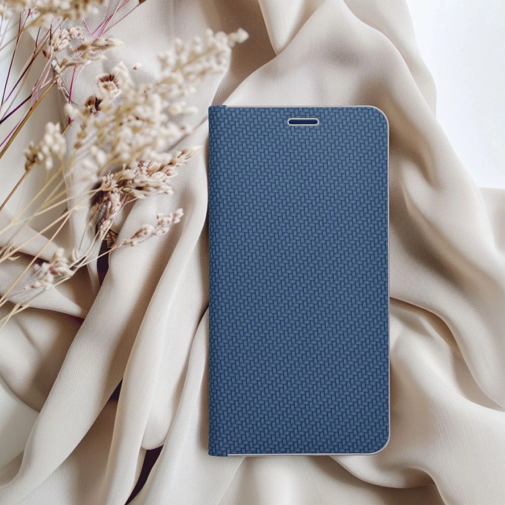 Smart Samsung Galaxy A56 Luna Book Carbon dėklas, mėlyna, 6 nuotrauka